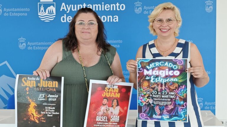 Das Stadtrat feiert die Nacht von San Juan mit dem Quemas-Wettbewerb, dem Konzert von Rasel und Sara de ‚Las Chuches‘ und einem magischen Markt